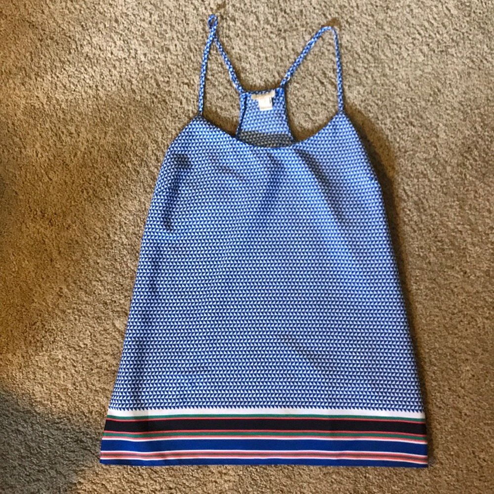 J. Crew Geometric Print Tank, Size 2, NWOT
